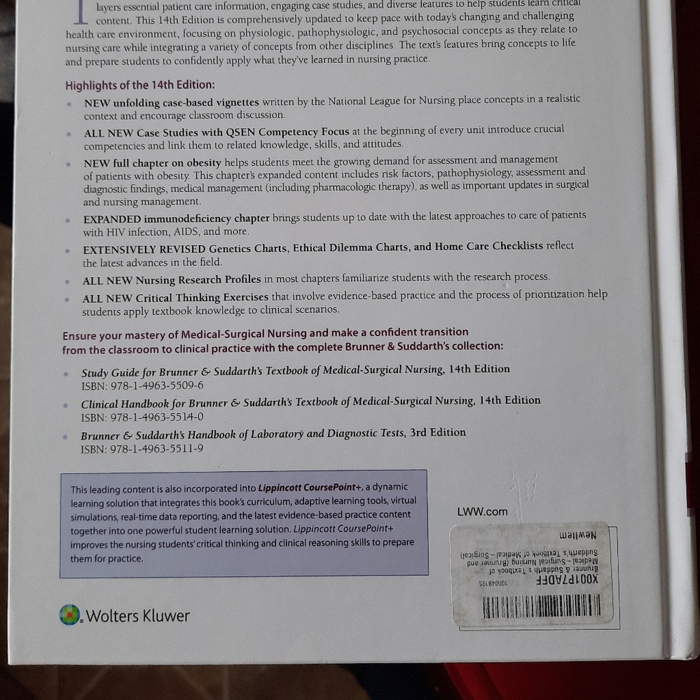 🌸 Wolter Kluwer Medical-Surgical Nursing Book - Picture 5 of 5